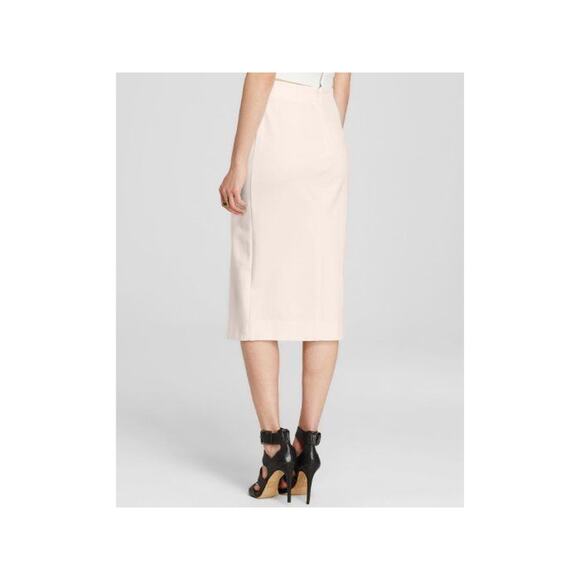 $220 N Nicholas Petal Pink Ponti Wrap Front Skirt 4 US 8UK NWT - Picture 2 of 11